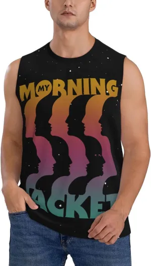 My Music Morning Jacket Men's Quick Dry Workout Tank Tops Sleeveless Moisture Wicking Muscle T-Shirts Breathable Vest