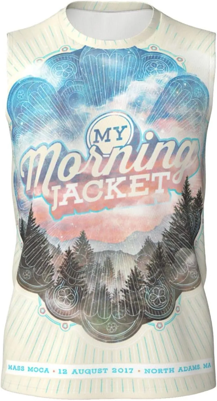 My Music Morning Jacket Men's Quick Dry Workout Tank Tops Sleeveless Moisture Wicking Muscle T-Shirts Breathable Vest