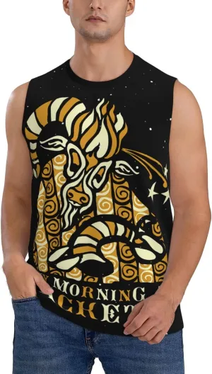 My Music Morning Jacket Men's Quick Dry Workout Tank Tops Sleeveless Moisture Wicking Muscle T-Shirts Breathable Vest