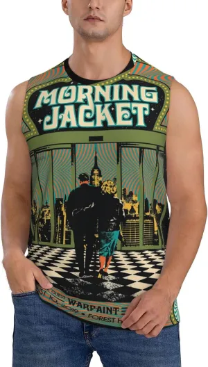 My Music Morning Jacket Men's Quick Dry Workout Tank Tops Sleeveless Moisture Wicking Muscle T-Shirts Breathable Vest