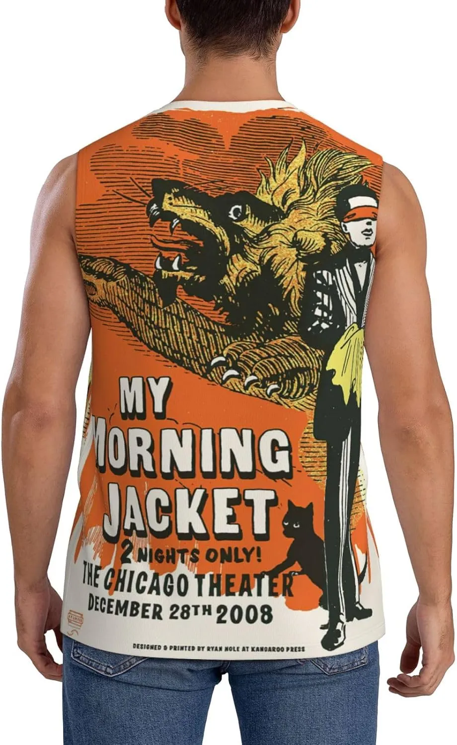 My Music Morning Jacket Men's Quick Dry Workout Tank Tops Sleeveless Moisture Wicking Muscle T-Shirts Breathable Vest