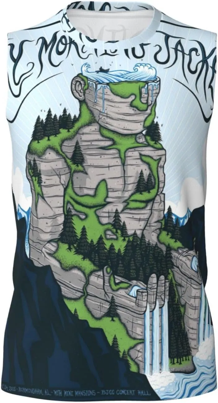 My Music Morning Jacket Men's Quick Dry Workout Tank Tops Sleeveless Moisture Wicking Muscle T-Shirts Breathable Vest