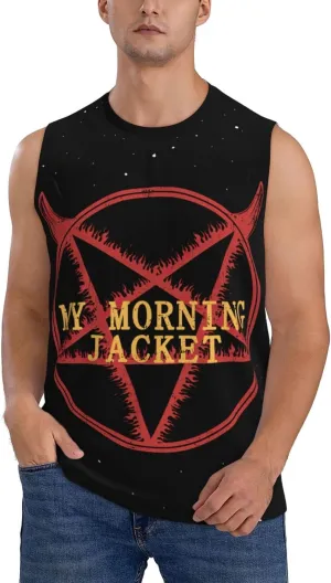 My Music Morning Jacket Men's Quick Dry Workout Tank Tops Sleeveless Moisture Wicking Muscle T-Shirts Breathable Vest