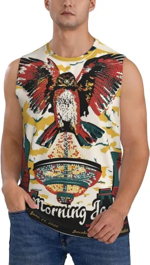 My Music Morning Jacket Men's Quick Dry Workout Tank Tops Sleeveless Moisture Wicking Muscle T-Shirts Breathable Vest
