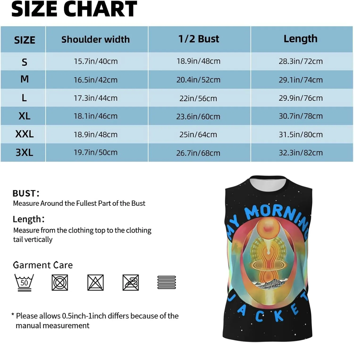 My Music Morning Jacket Men's Quick Dry Workout Tank Tops Sleeveless Moisture Wicking Muscle T-Shirts Breathable Vest