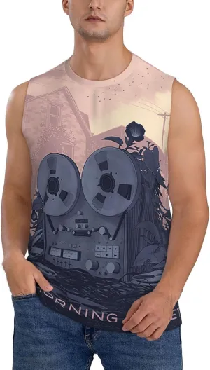My Music Morning Jacket Men's Quick Dry Workout Tank Tops Sleeveless Moisture Wicking Muscle T-Shirts Breathable Vest