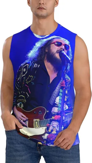 My Music Morning Jacket Men's Quick Dry Workout Tank Tops Sleeveless Moisture Wicking Muscle T-Shirts Breathable Vest