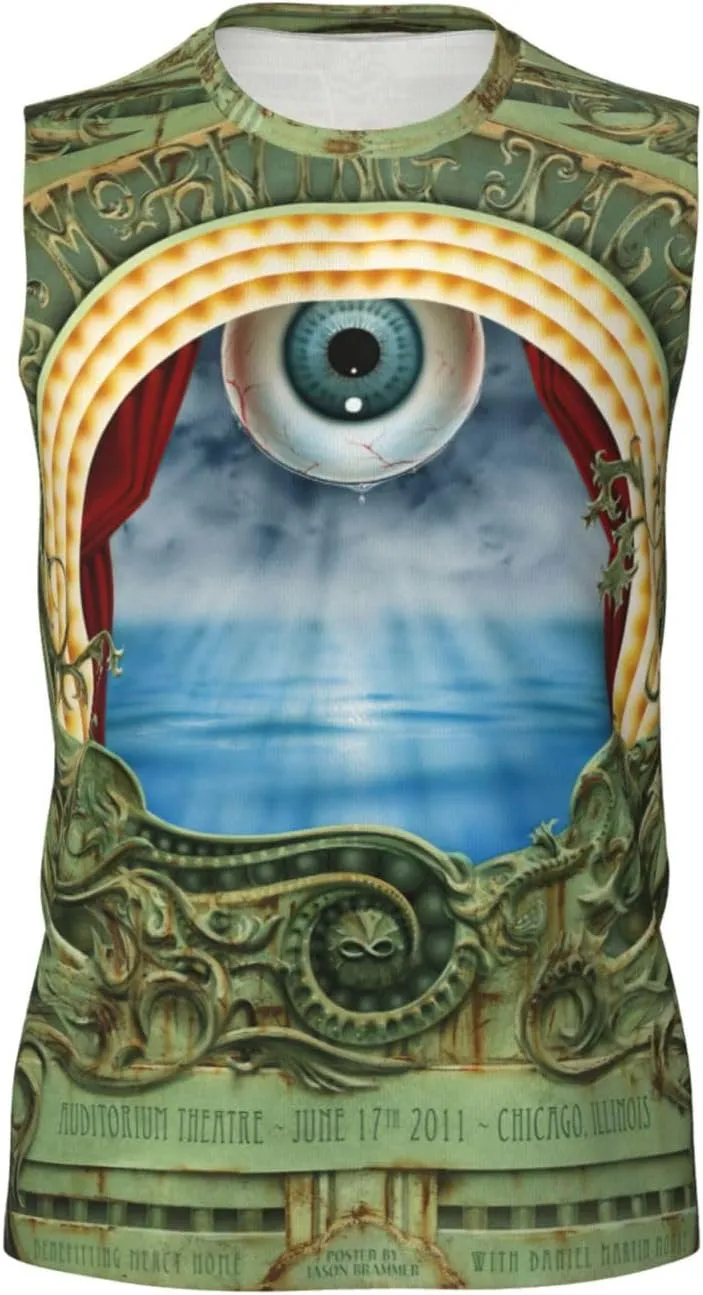 My Music Morning Jacket Men's Quick Dry Workout Tank Tops Sleeveless Moisture Wicking Muscle T-Shirts Breathable Vest