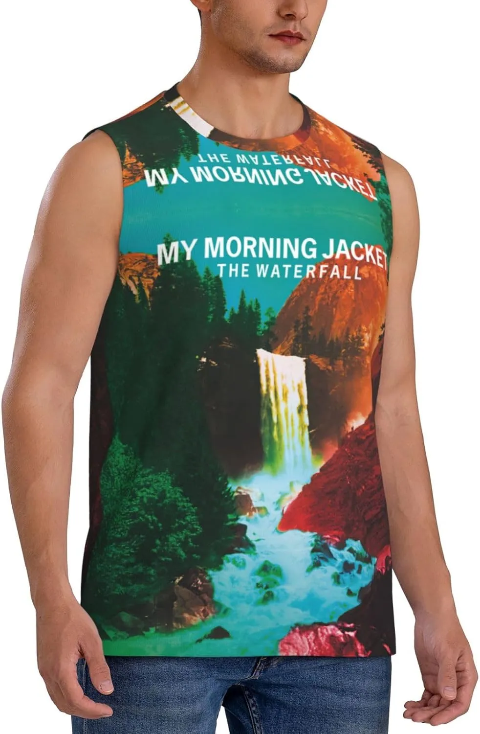 My Music Morning Jacket Men's Quick Dry Workout Tank Tops Sleeveless Moisture Wicking Muscle T-Shirts Breathable Vest
