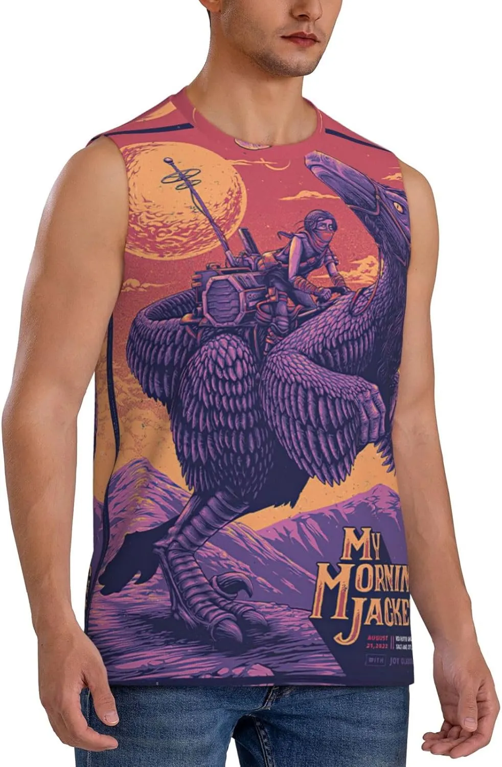 My Music Morning Jacket Men's Quick Dry Workout Tank Tops Sleeveless Moisture Wicking Muscle T-Shirts Breathable Vest