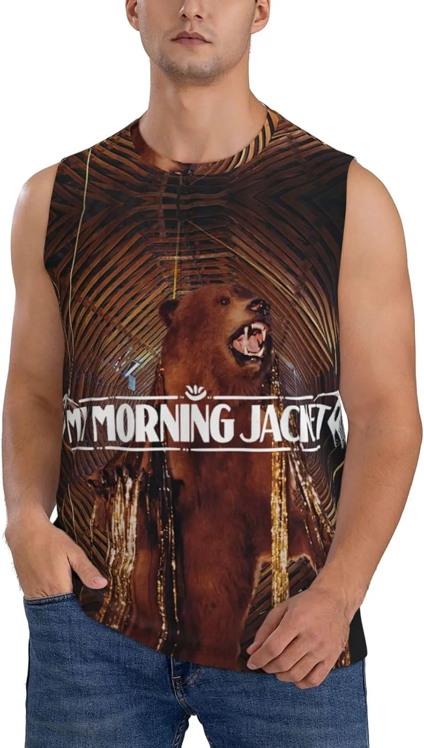My Music Morning Jacket Men's Quick Dry Workout Tank Tops Sleeveless Moisture Wicking Muscle T-Shirts Breathable Vest