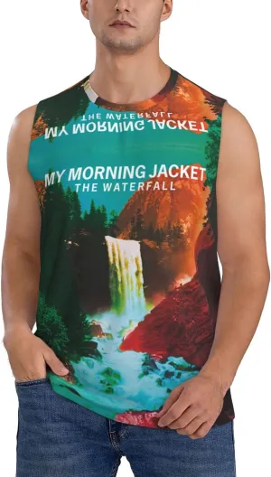 My Music Morning Jacket Men's Quick Dry Workout Tank Tops Sleeveless Moisture Wicking Muscle T-Shirts Breathable Vest