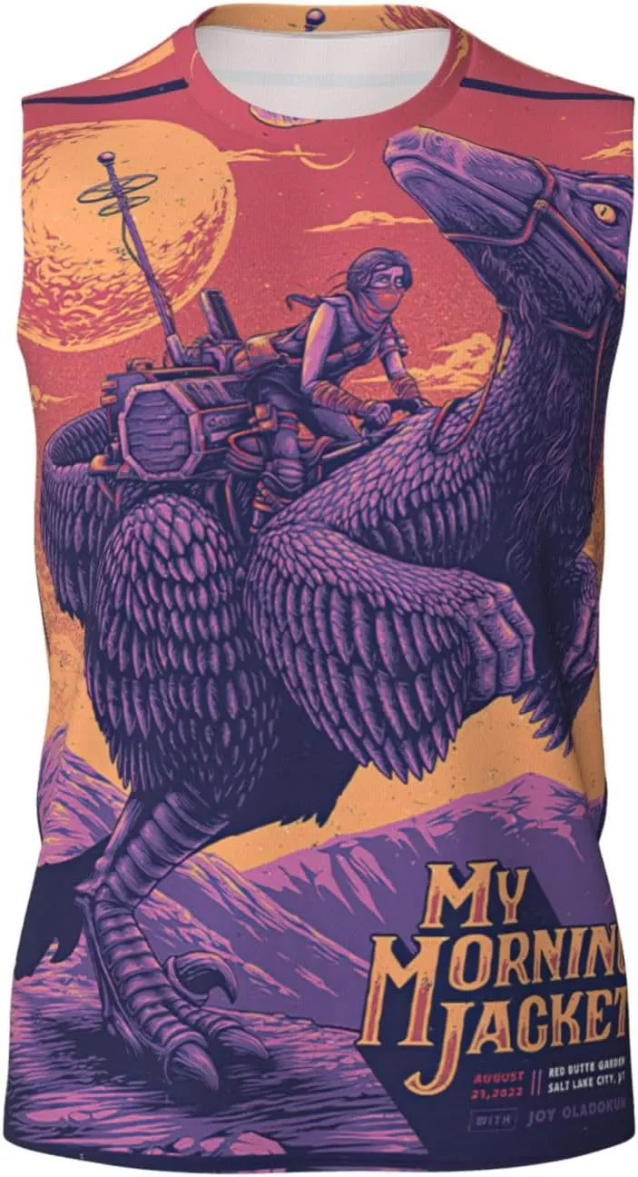 My Music Morning Jacket Men's Quick Dry Workout Tank Tops Sleeveless Moisture Wicking Muscle T-Shirts Breathable Vest