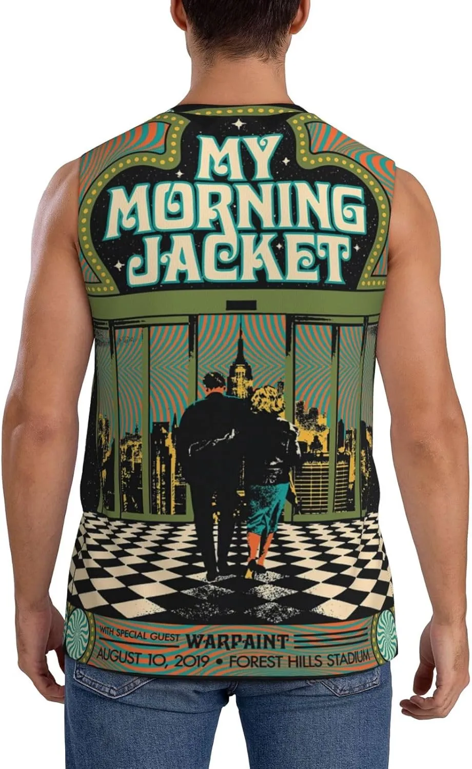 My Music Morning Jacket Men's Quick Dry Workout Tank Tops Sleeveless Moisture Wicking Muscle T-Shirts Breathable Vest