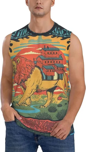 My Music Morning Jacket Men's Quick Dry Workout Tank Tops Sleeveless Moisture Wicking Muscle T-Shirts Breathable Vest