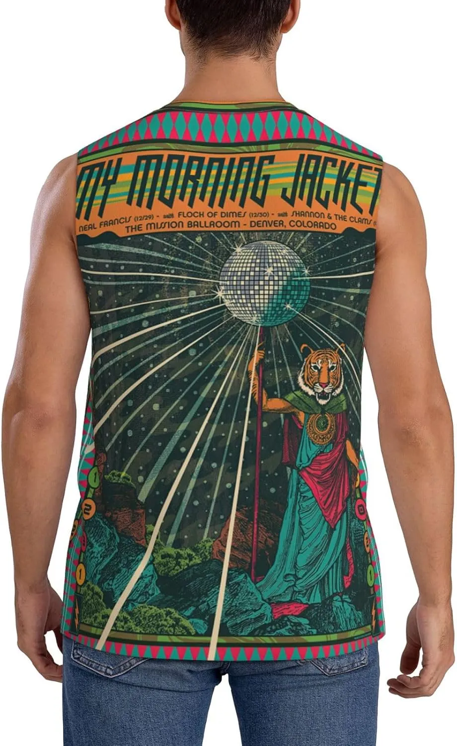 My Music Morning Jacket Men's Quick Dry Workout Tank Tops Sleeveless Moisture Wicking Muscle T-Shirts Breathable Vest
