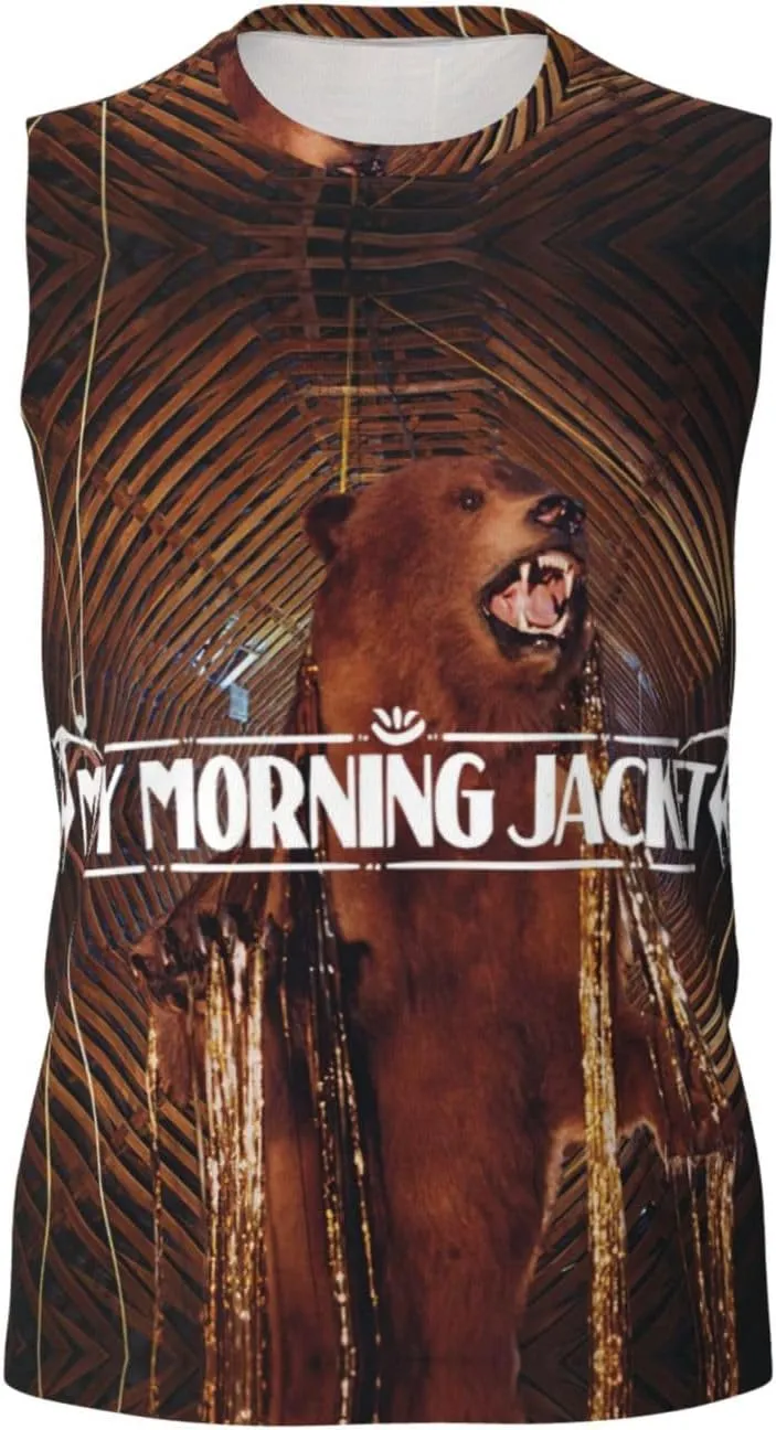 My Music Morning Jacket Men's Quick Dry Workout Tank Tops Sleeveless Moisture Wicking Muscle T-Shirts Breathable Vest