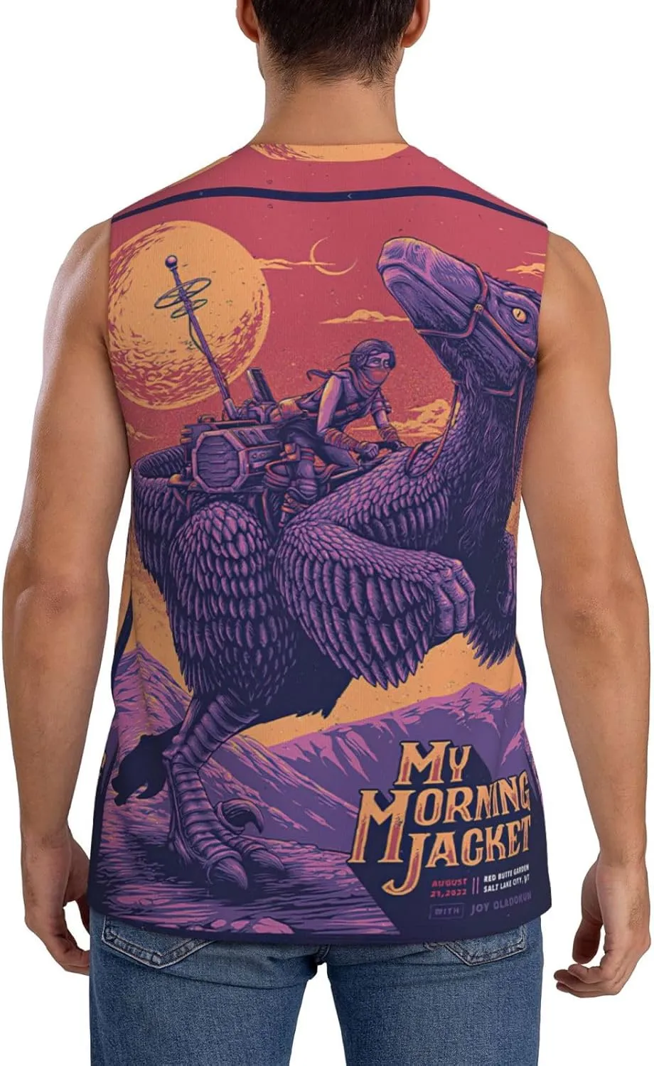 My Music Morning Jacket Men's Quick Dry Workout Tank Tops Sleeveless Moisture Wicking Muscle T-Shirts Breathable Vest