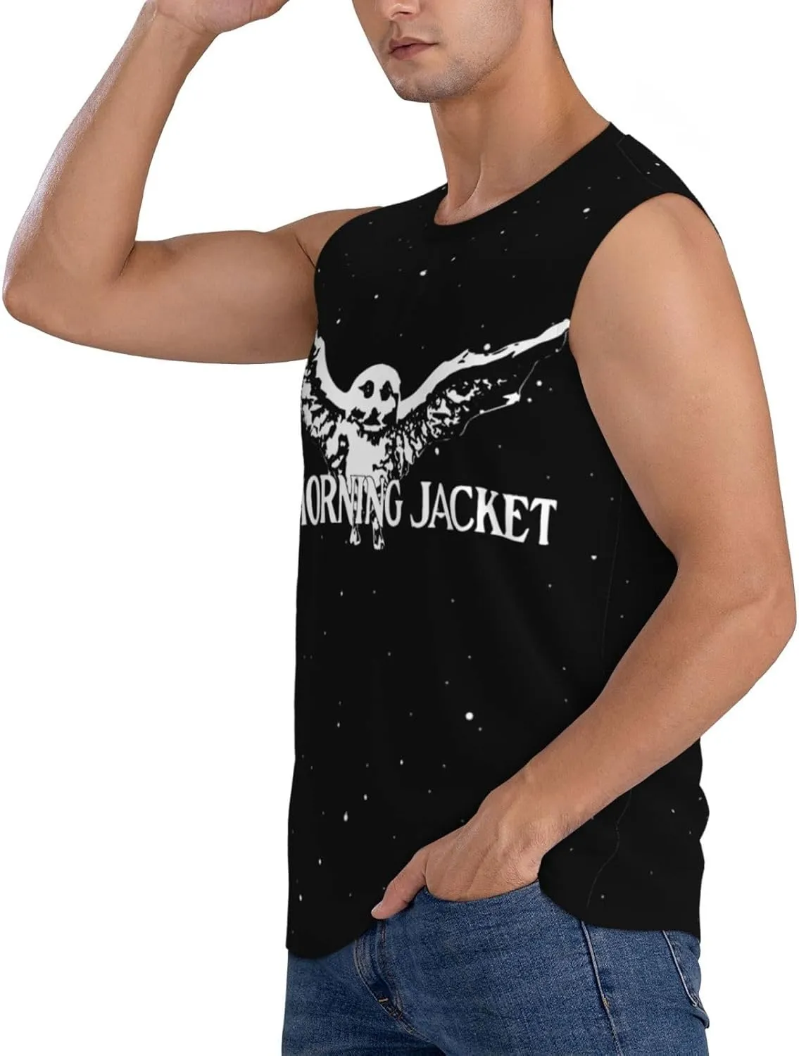 My Music Morning Jacket Men's Quick Dry Workout Tank Tops Sleeveless Moisture Wicking Muscle T-Shirts Breathable Vest