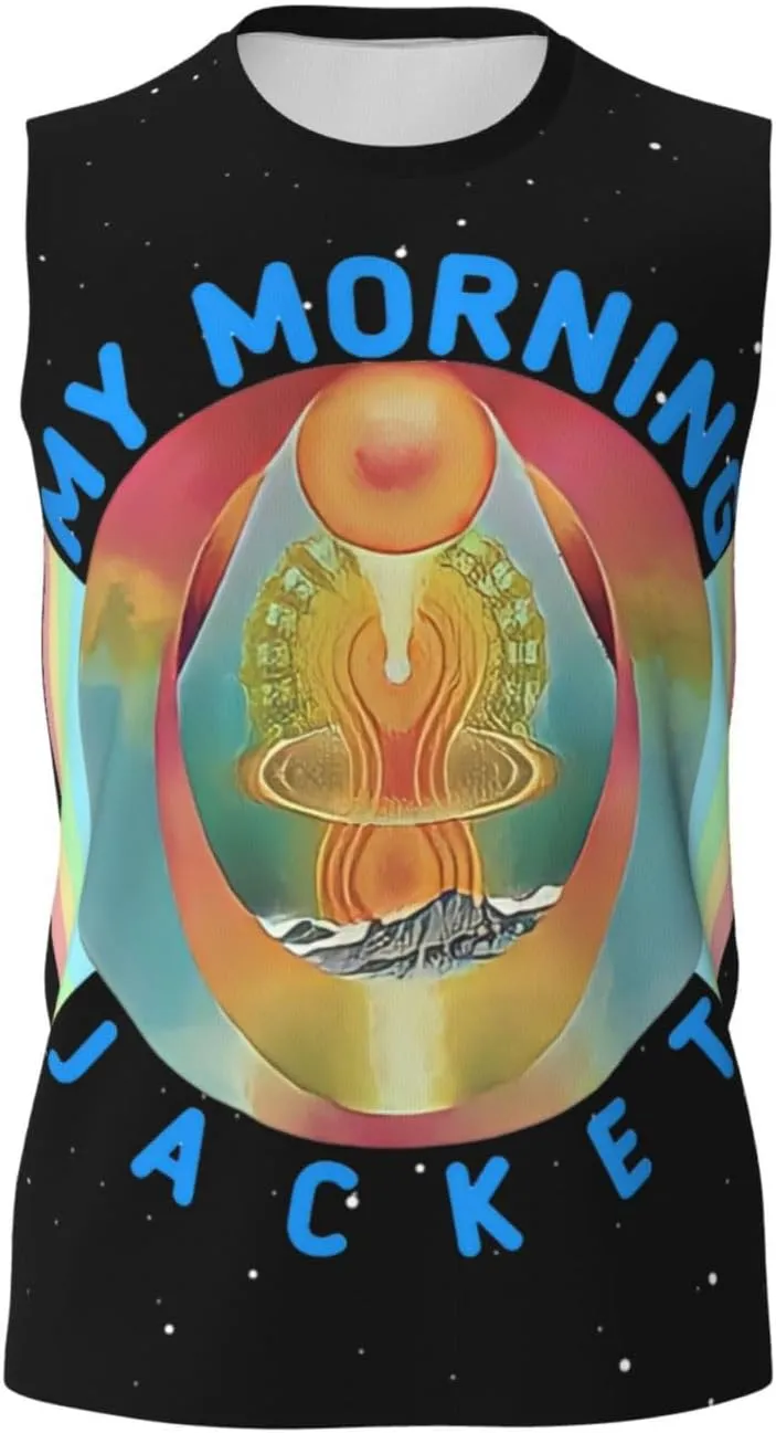 My Music Morning Jacket Men's Quick Dry Workout Tank Tops Sleeveless Moisture Wicking Muscle T-Shirts Breathable Vest