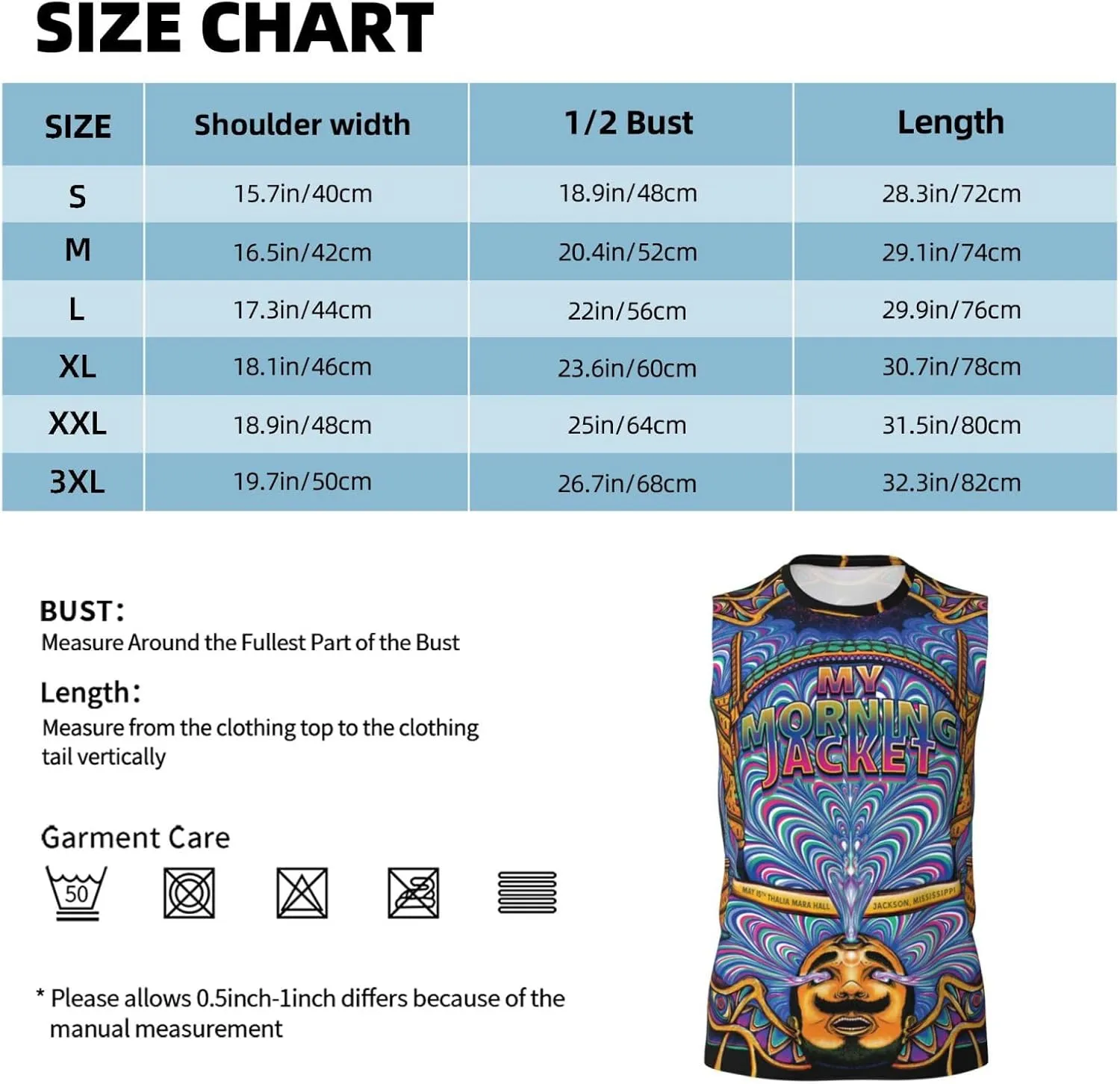 My Music Morning Jacket Men's Quick Dry Workout Tank Tops Sleeveless Moisture Wicking Muscle T-Shirts Breathable Vest