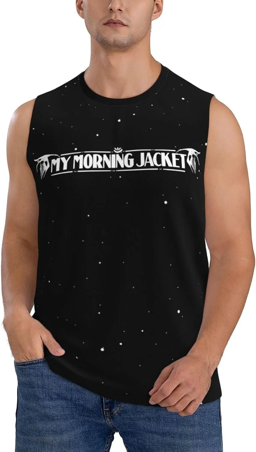 My Music Morning Jacket Men's Quick Dry Workout Tank Tops Sleeveless Moisture Wicking Muscle T-Shirts Breathable Vest