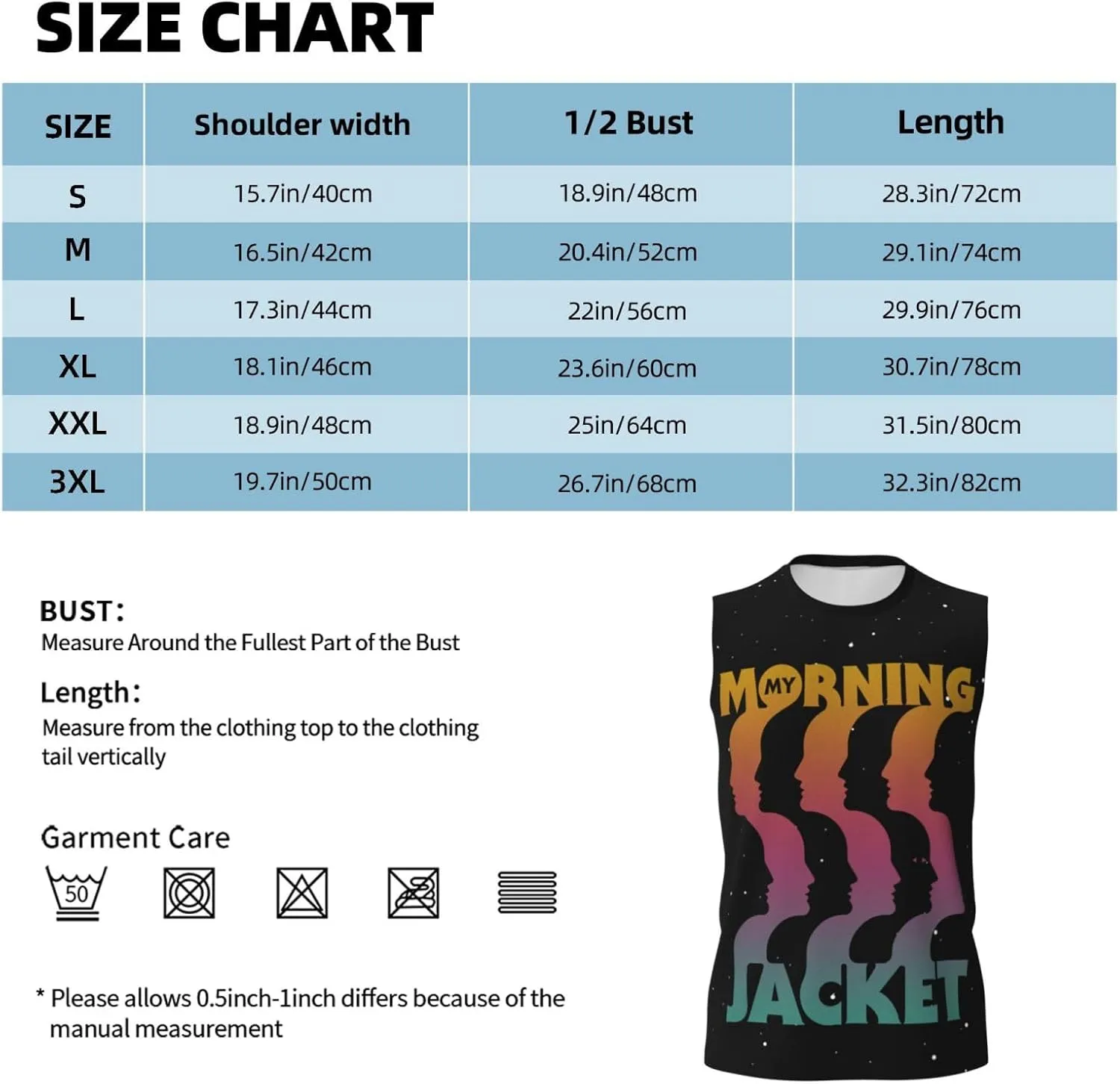 My Music Morning Jacket Men's Quick Dry Workout Tank Tops Sleeveless Moisture Wicking Muscle T-Shirts Breathable Vest