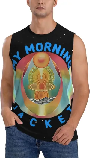 My Music Morning Jacket Men's Quick Dry Workout Tank Tops Sleeveless Moisture Wicking Muscle T-Shirts Breathable Vest