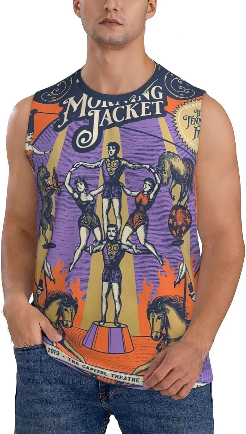 My Music Morning Jacket Men's Quick Dry Workout Tank Tops Sleeveless Moisture Wicking Muscle T-Shirts Breathable Vest