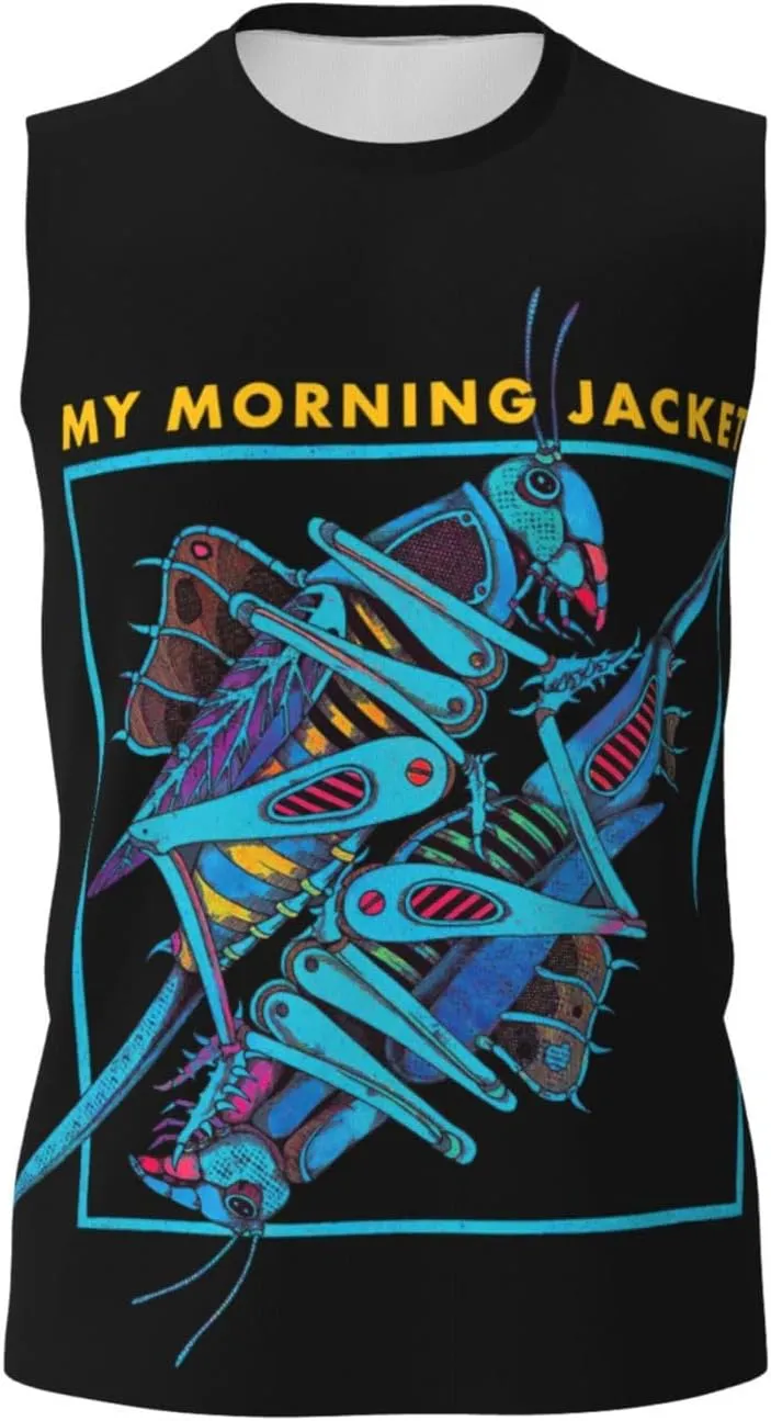 My Music Morning Jacket Men's Quick Dry Workout Tank Tops Sleeveless Moisture Wicking Muscle T-Shirts Breathable Vest