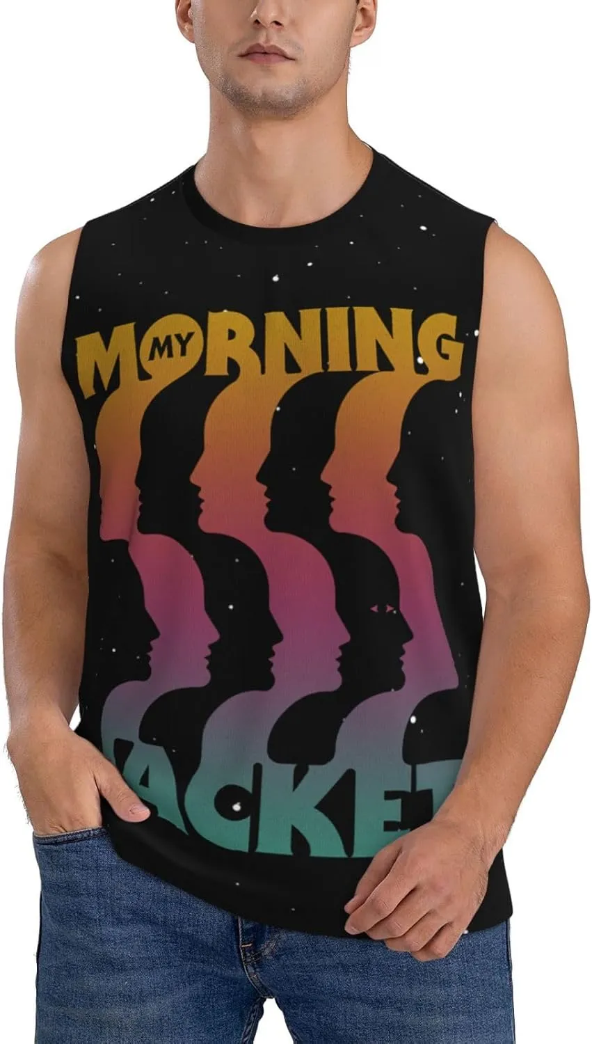 My Music Morning Jacket Men's Quick Dry Workout Tank Tops Sleeveless Moisture Wicking Muscle T-Shirts Breathable Vest