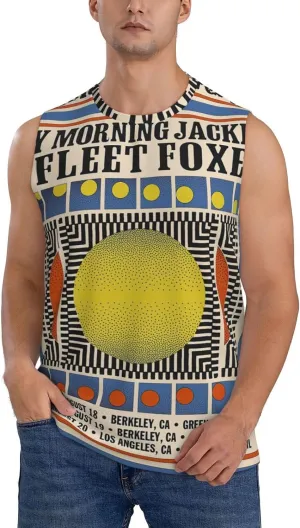 My Music Morning Jacket Men's Quick Dry Workout Tank Tops Sleeveless Moisture Wicking Muscle T-Shirts Breathable Vest