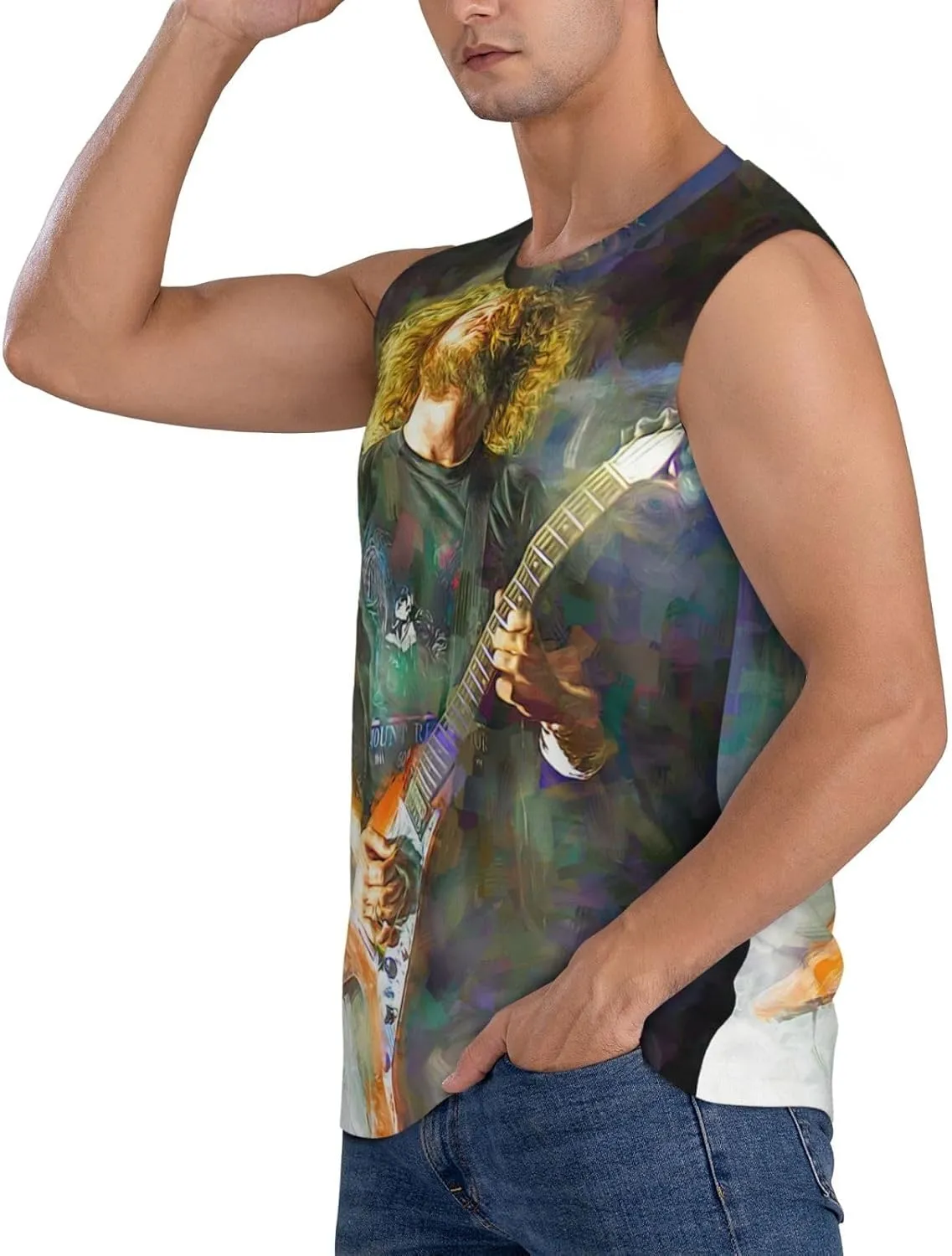 My Music Morning Jacket Men's Quick Dry Workout Tank Tops Sleeveless Moisture Wicking Muscle T-Shirts Breathable Vest