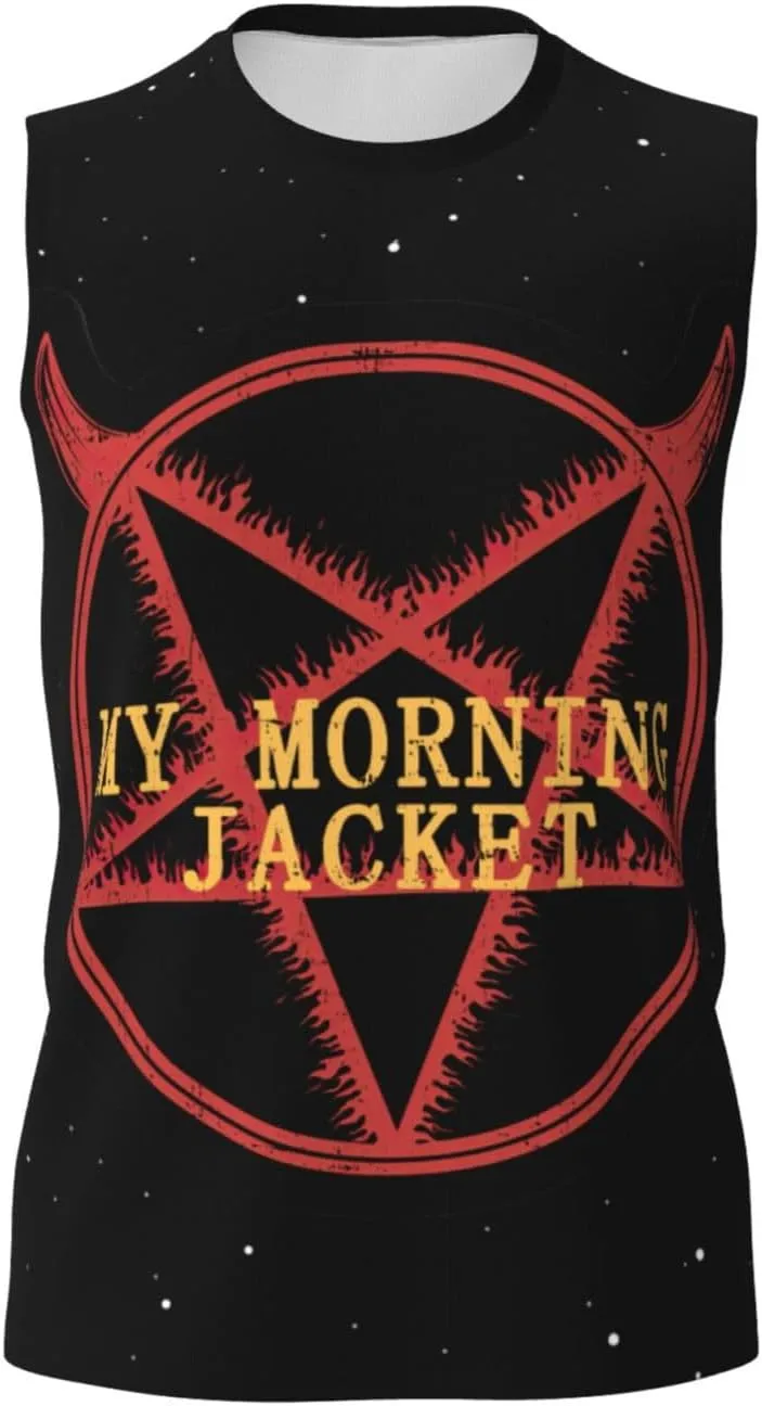 My Music Morning Jacket Men's Quick Dry Workout Tank Tops Sleeveless Moisture Wicking Muscle T-Shirts Breathable Vest