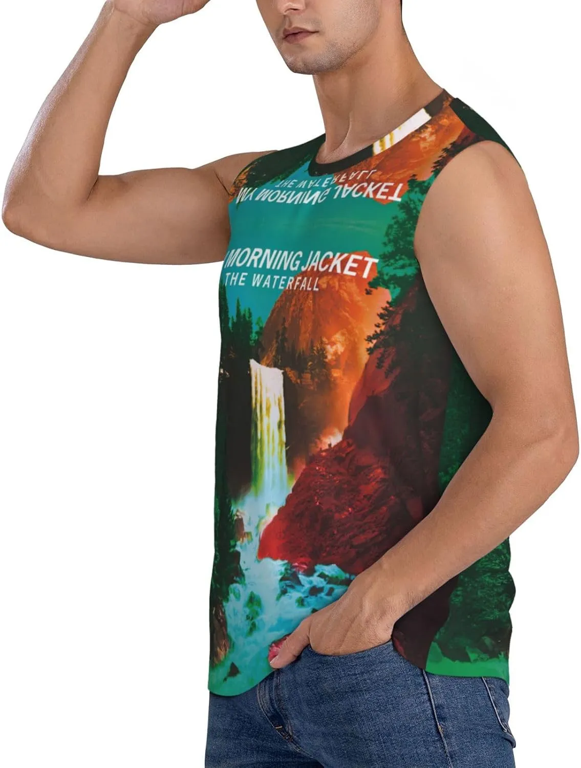 My Music Morning Jacket Men's Quick Dry Workout Tank Tops Sleeveless Moisture Wicking Muscle T-Shirts Breathable Vest