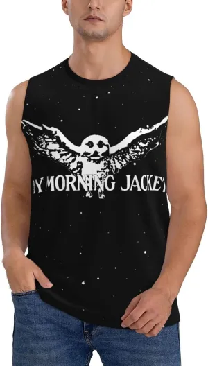 My Music Morning Jacket Men's Quick Dry Workout Tank Tops Sleeveless Moisture Wicking Muscle T-Shirts Breathable Vest