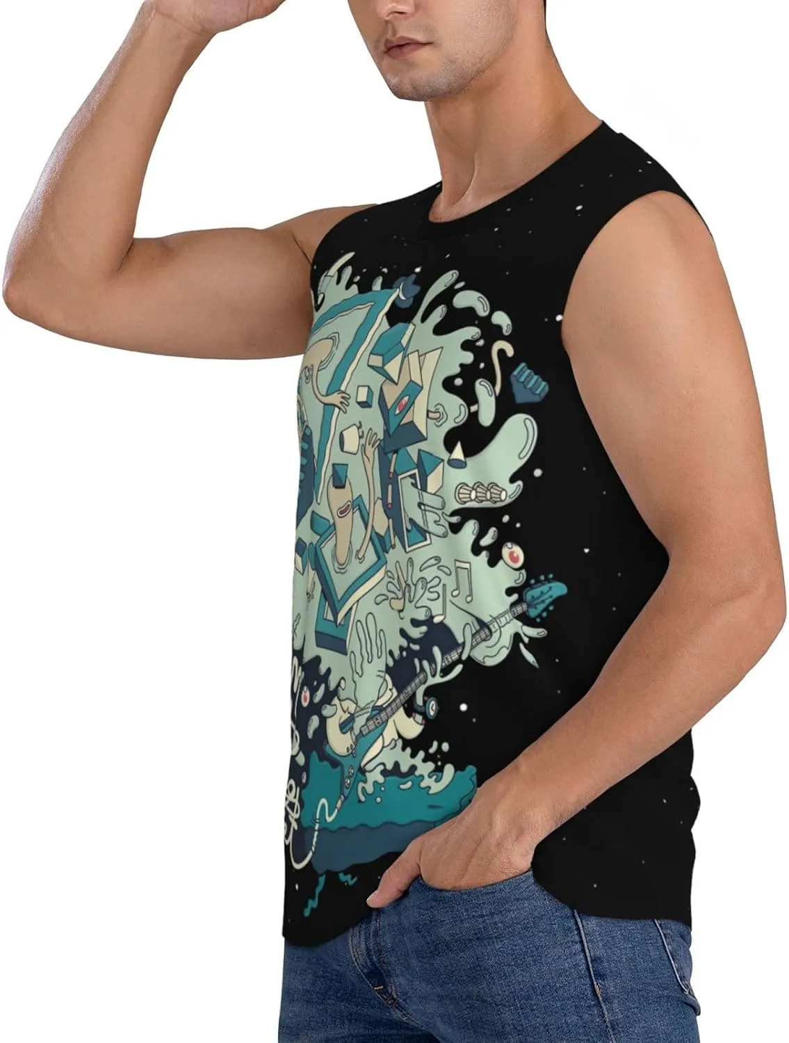 My Music Morning Jacket Men's Quick Dry Workout Tank Tops Sleeveless Moisture Wicking Muscle T-Shirts Breathable Vest