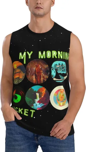 My Music Morning Jacket Men's Quick Dry Workout Tank Tops Sleeveless Moisture Wicking Muscle T-Shirts Breathable Vest