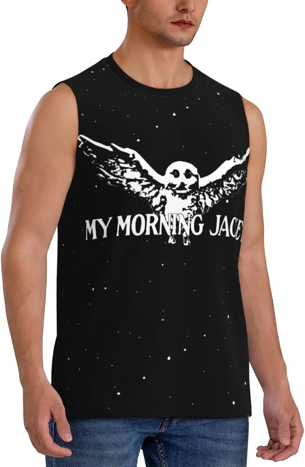 My Music Morning Jacket Men's Quick Dry Workout Tank Tops Sleeveless Moisture Wicking Muscle T-Shirts Breathable Vest