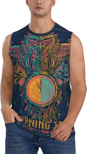 My Music Morning Jacket Men's Quick Dry Workout Tank Tops Sleeveless Moisture Wicking Muscle T-Shirts Breathable Vest