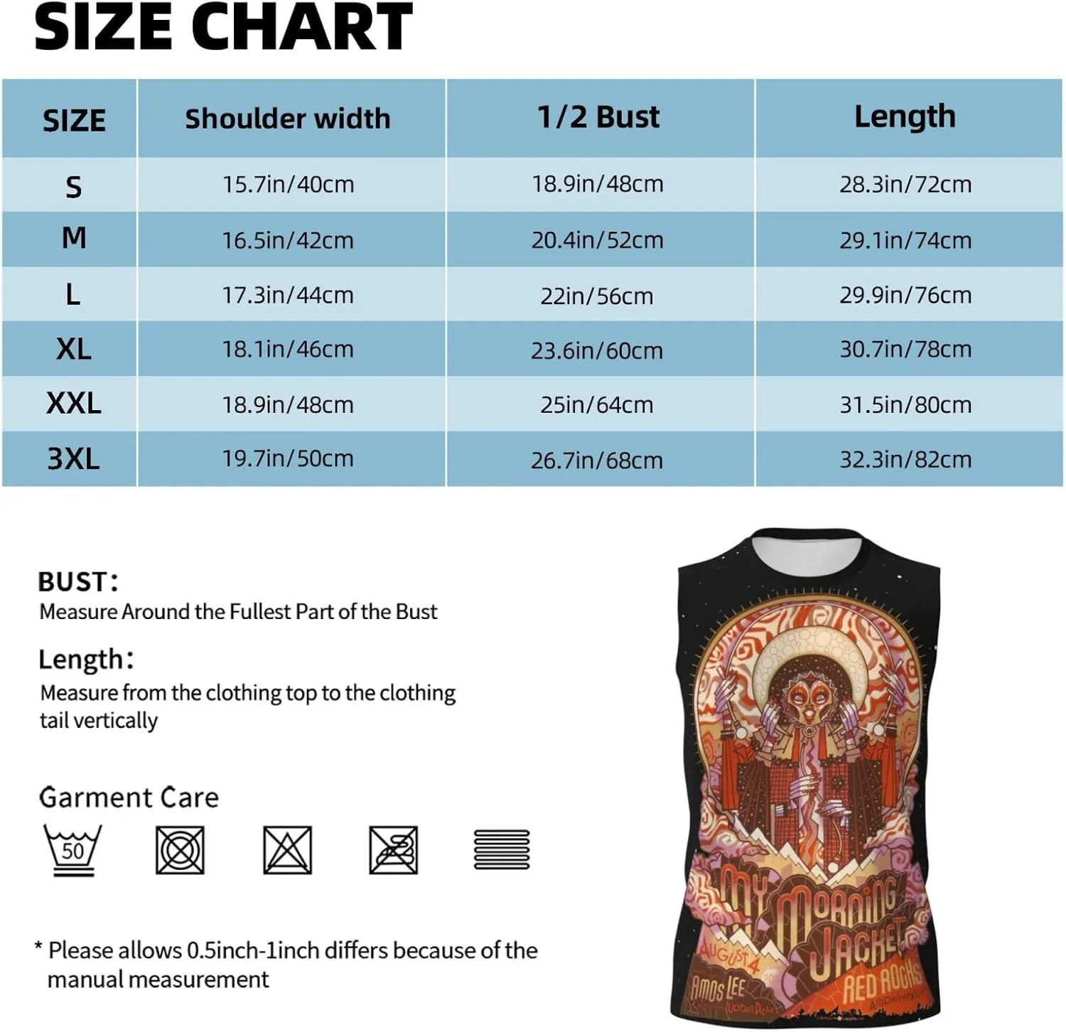 My Music Morning Jacket Men's Quick Dry Workout Tank Tops Sleeveless Moisture Wicking Muscle T-Shirts Breathable Vest