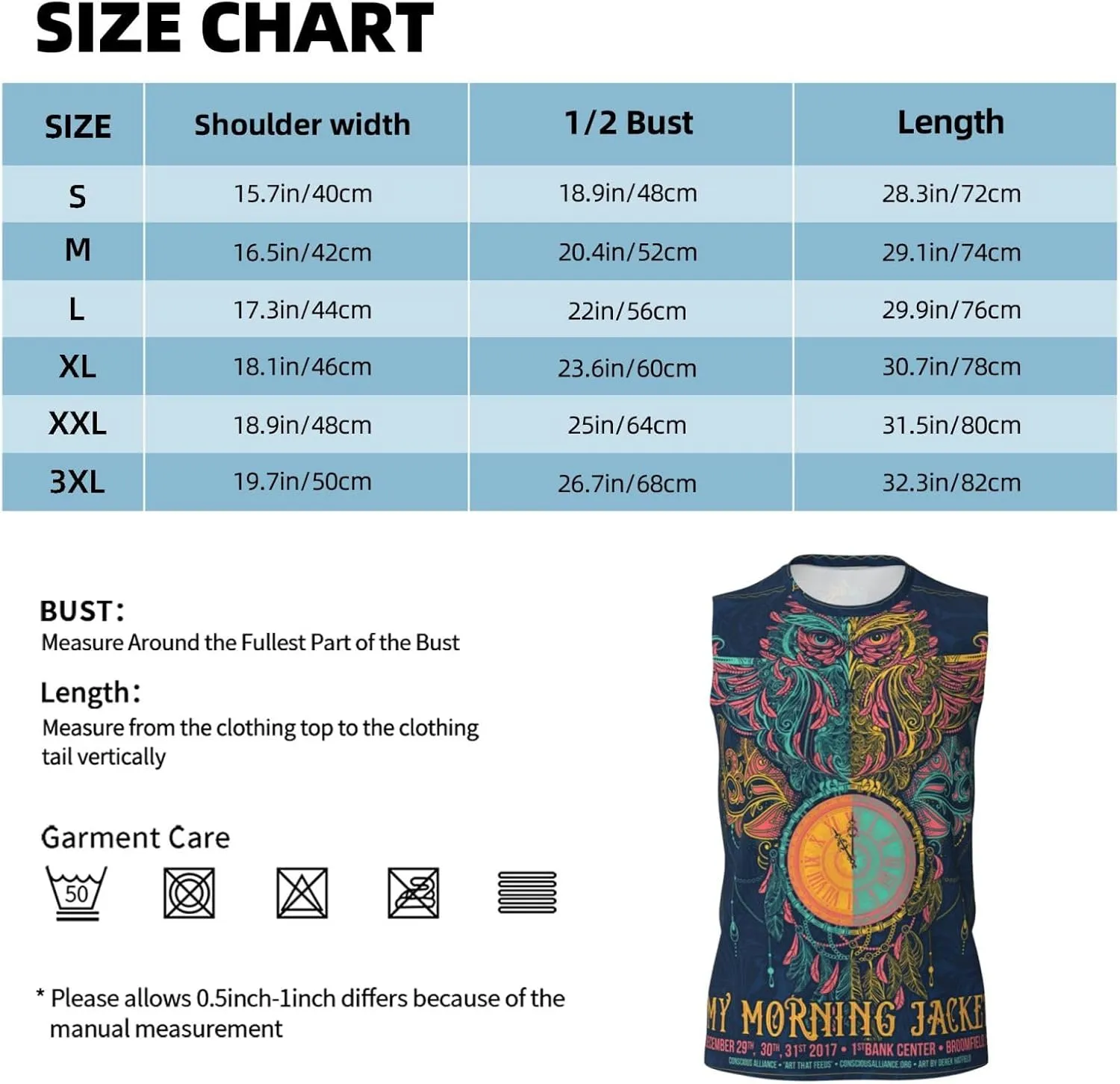 My Music Morning Jacket Men's Quick Dry Workout Tank Tops Sleeveless Moisture Wicking Muscle T-Shirts Breathable Vest