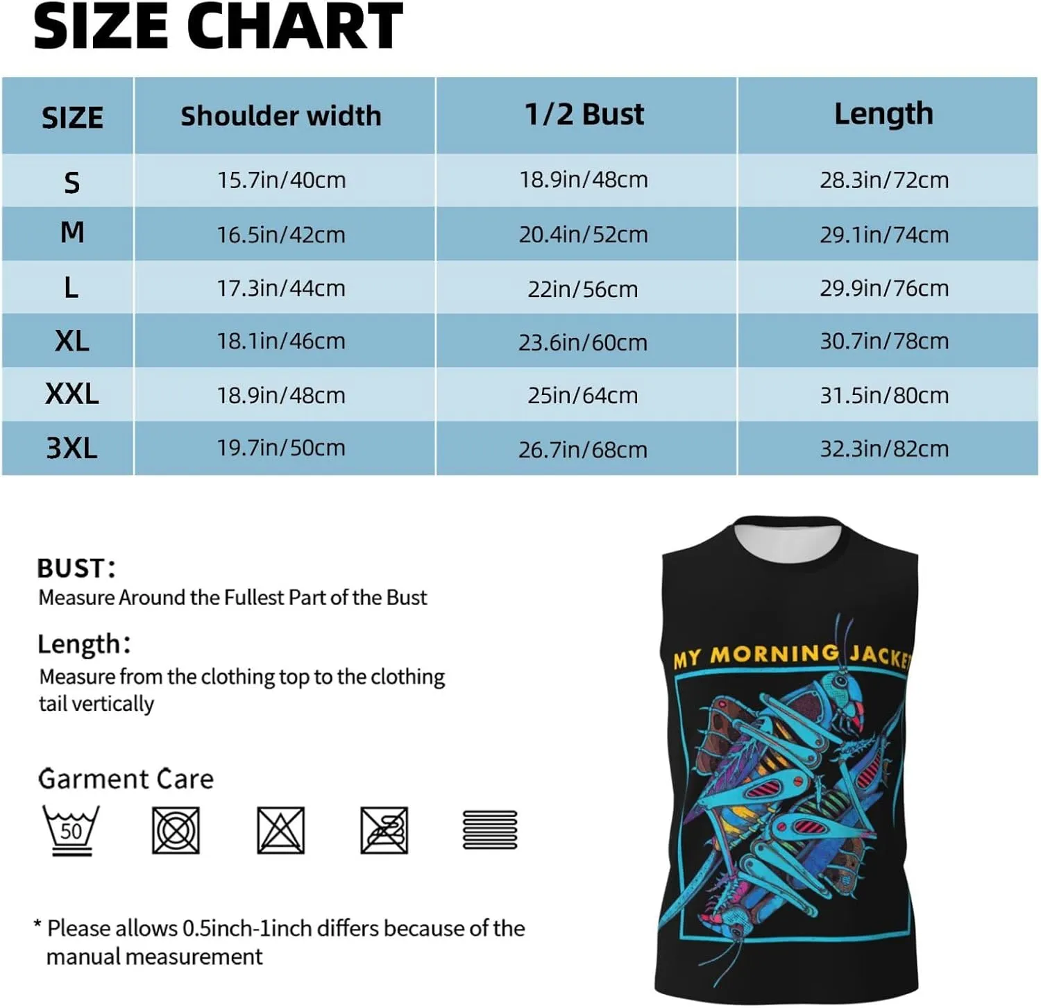 My Music Morning Jacket Men's Quick Dry Workout Tank Tops Sleeveless Moisture Wicking Muscle T-Shirts Breathable Vest