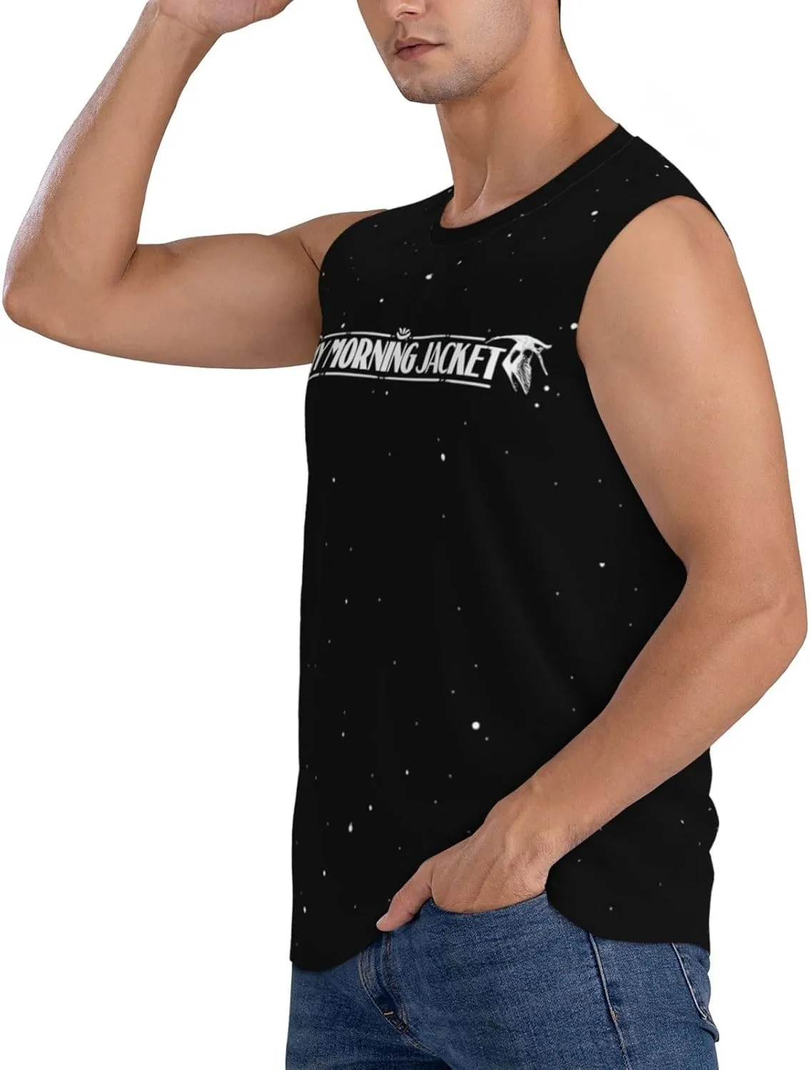 My Music Morning Jacket Men's Quick Dry Workout Tank Tops Sleeveless Moisture Wicking Muscle T-Shirts Breathable Vest
