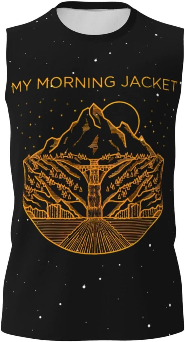 My Music Morning Jacket Men's Quick Dry Workout Tank Tops Sleeveless Moisture Wicking Muscle T-Shirts Breathable Vest