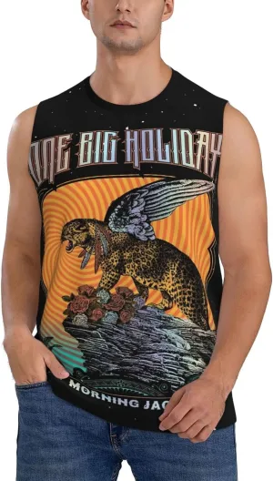My Music Morning Jacket Men's Quick Dry Workout Tank Tops Sleeveless Moisture Wicking Muscle T-Shirts Breathable Vest