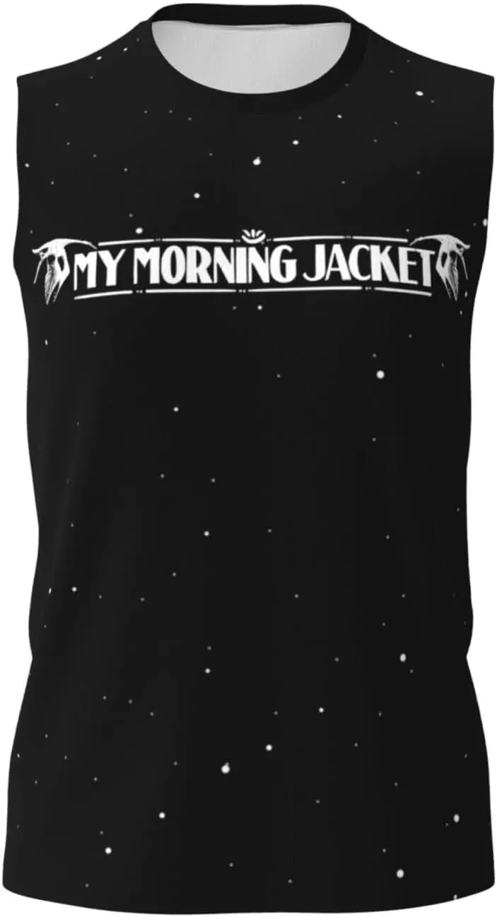 My Music Morning Jacket Men's Quick Dry Workout Tank Tops Sleeveless Moisture Wicking Muscle T-Shirts Breathable Vest