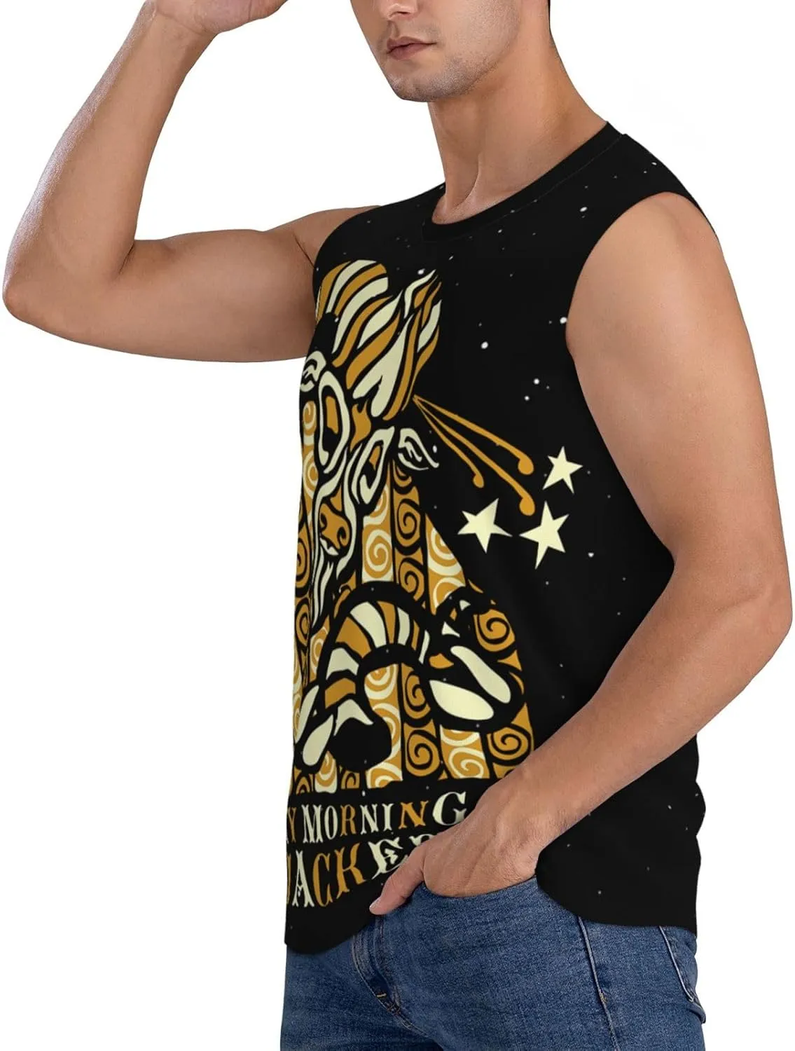 My Music Morning Jacket Men's Quick Dry Workout Tank Tops Sleeveless Moisture Wicking Muscle T-Shirts Breathable Vest