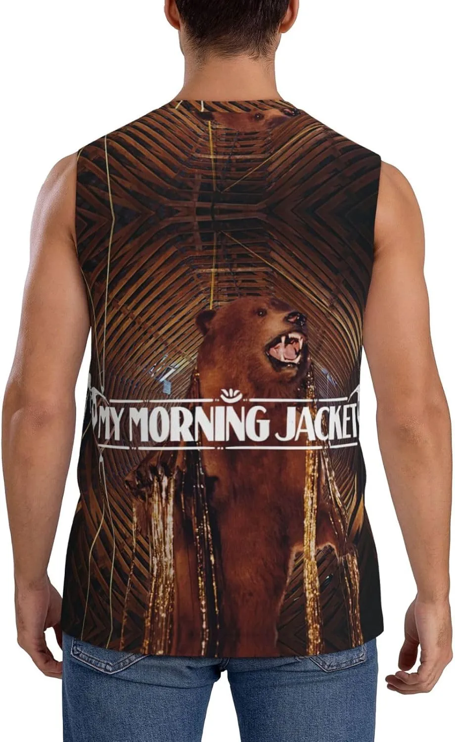 My Music Morning Jacket Men's Quick Dry Workout Tank Tops Sleeveless Moisture Wicking Muscle T-Shirts Breathable Vest
