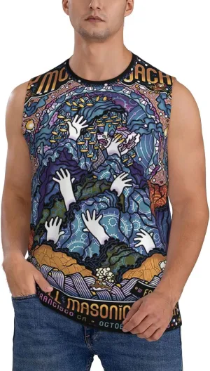 My Music Morning Jacket Men's Quick Dry Workout Tank Tops Sleeveless Moisture Wicking Muscle T-Shirts Breathable Vest